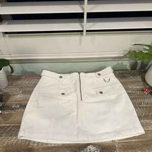 Corduroy White Skirt - FOREVER 21